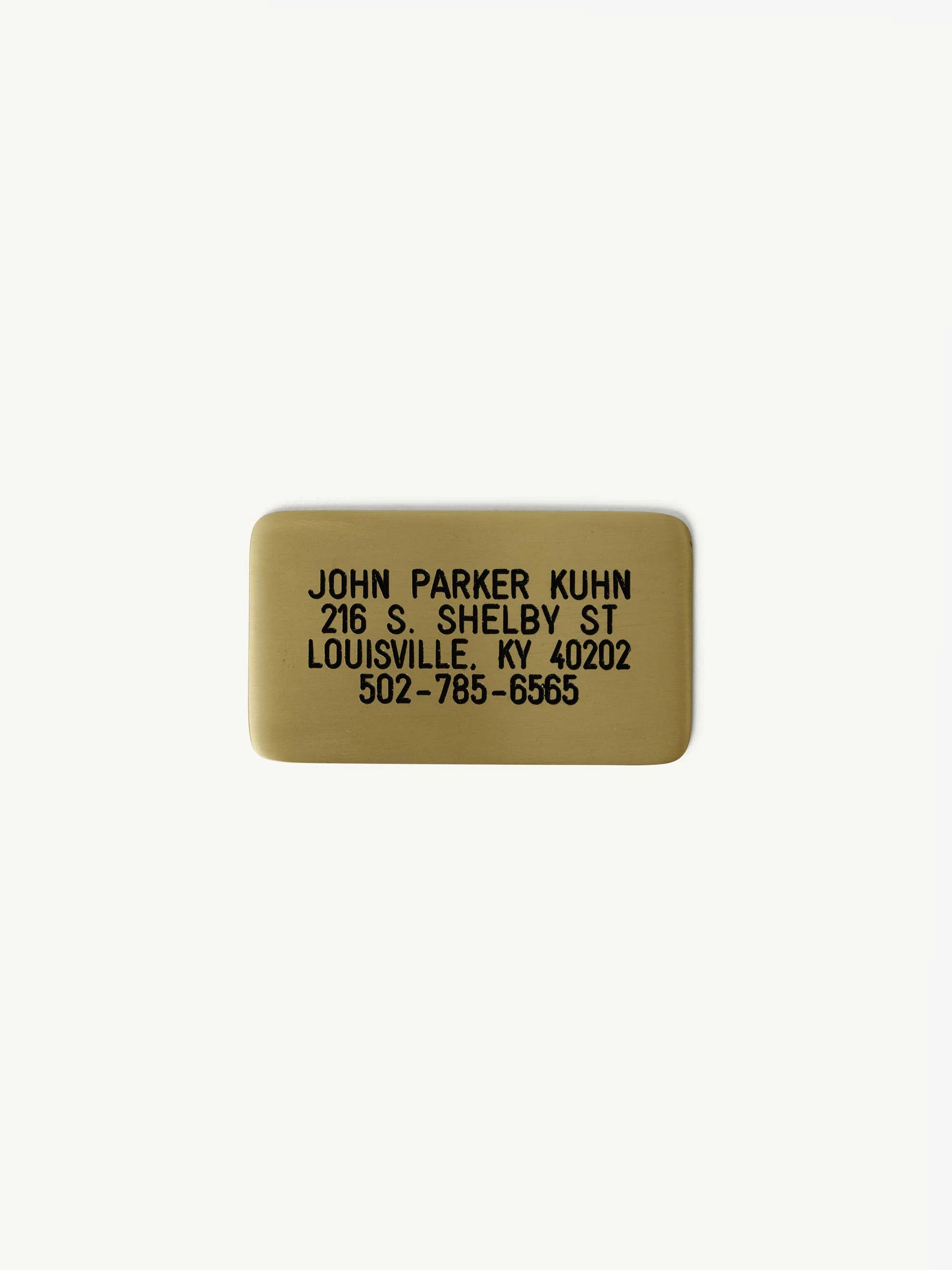 Custom Brass Name Tag