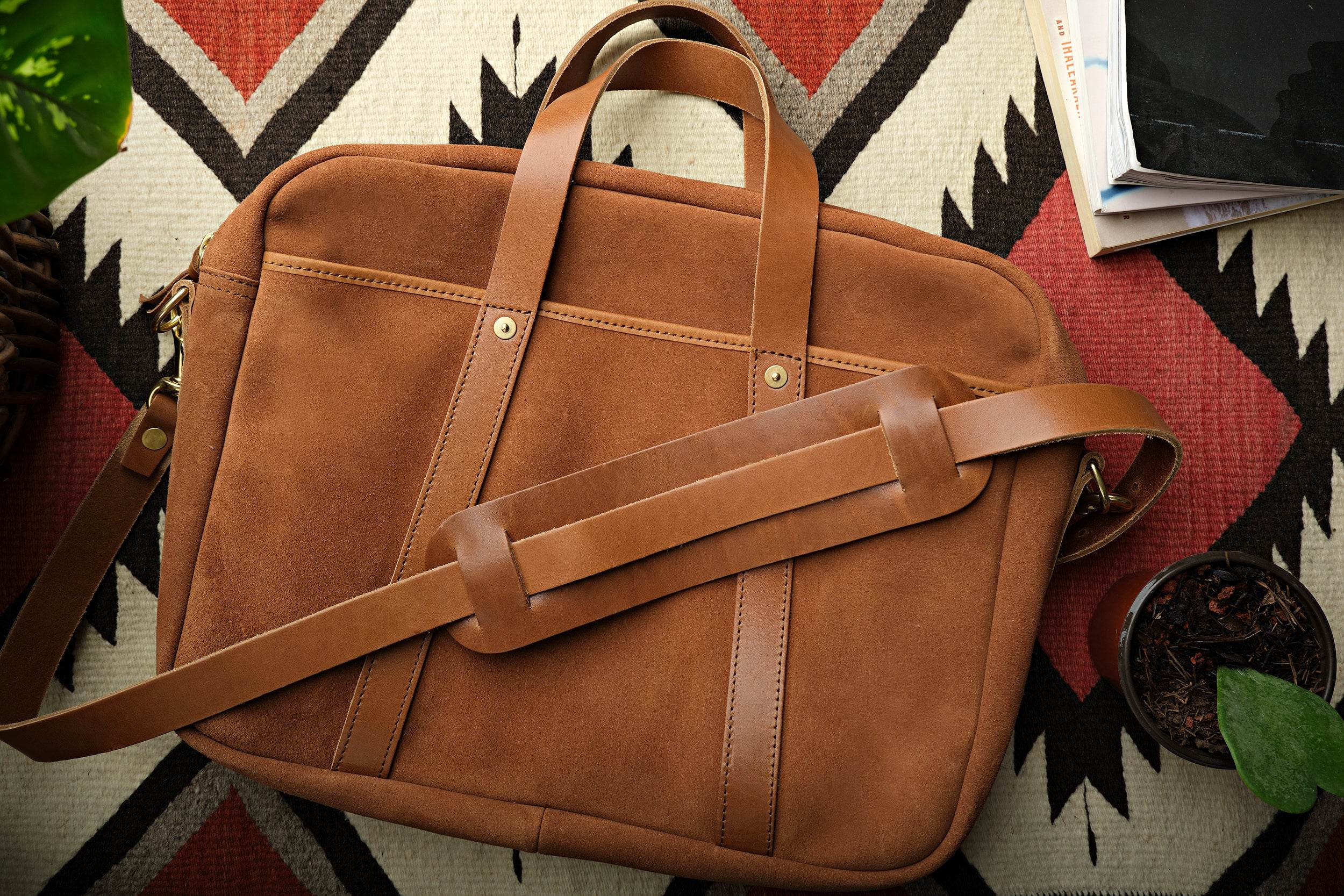 Rough-out Woodward Briefcase alternate view