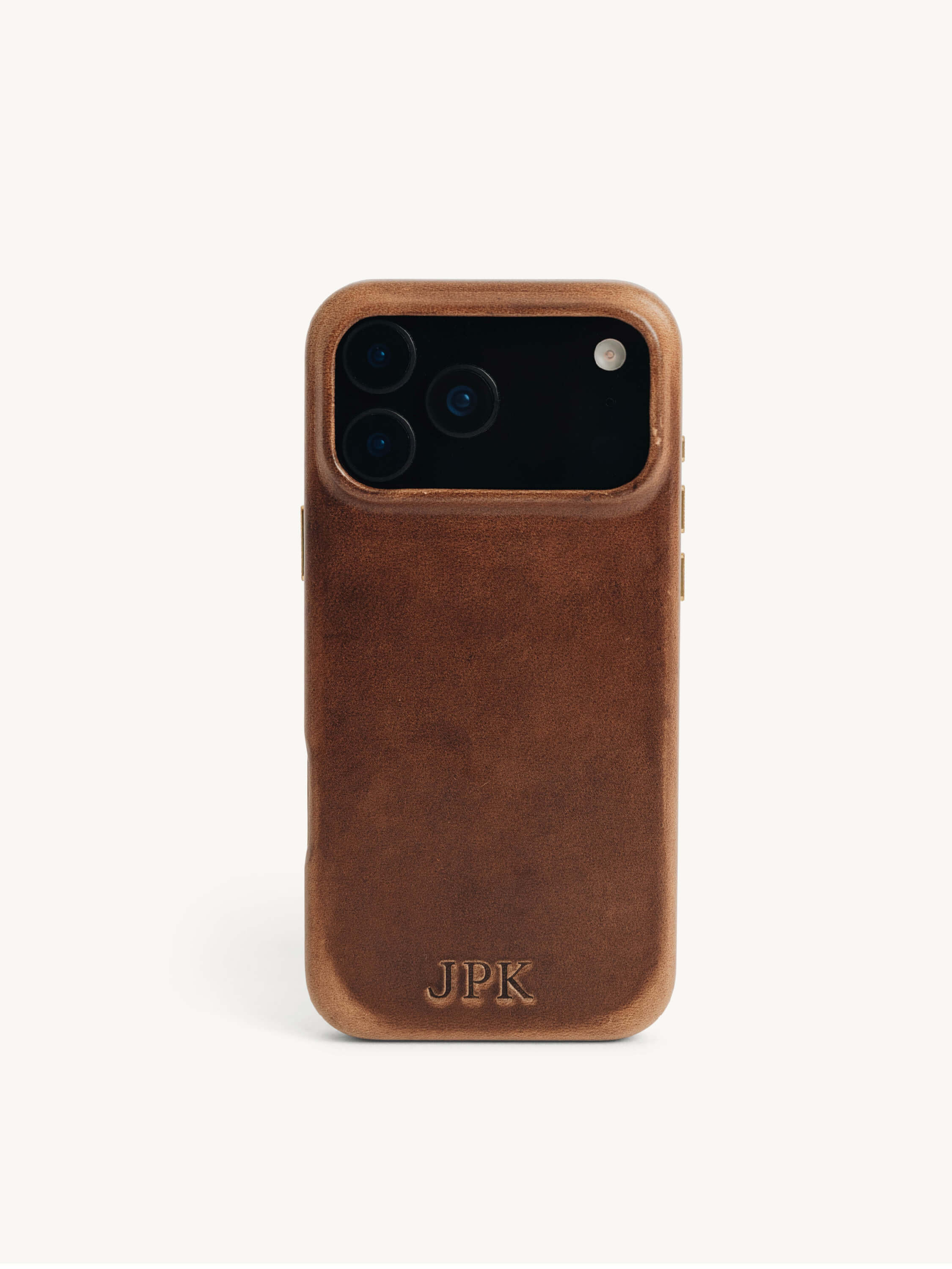 The Monogrammed Leather Phone Case - iPhone 17 alternate view